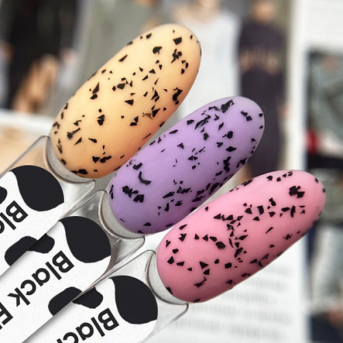 BF-1.jpg Finish Mat Black flake, 12ml, Patrisa Nail - imagine 1