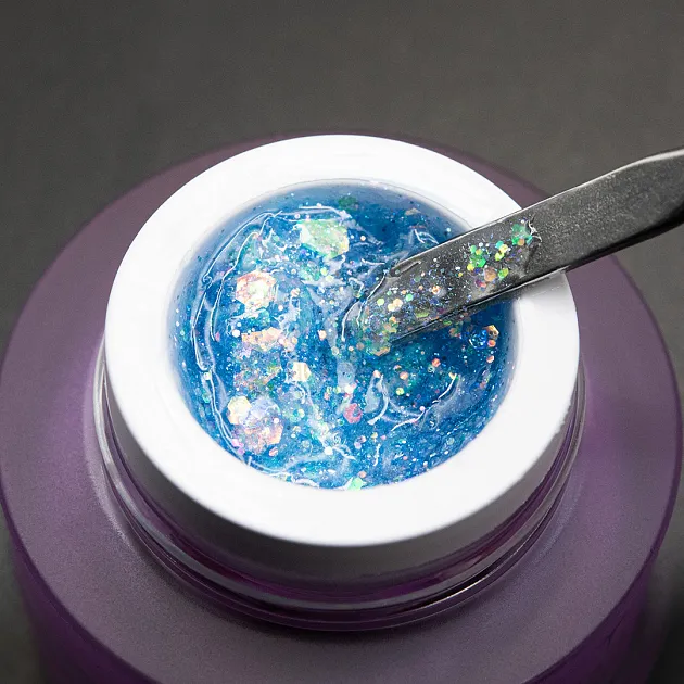 korean-gel-sky-gel-dlya-dizayna-s-glitterom-5-gr GEL KOREEAN de design Sky Blue, 5g, Patrisa Nail - imagine 1