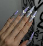 Silver Metal Strip Nail Art, 4mm - imagine 2