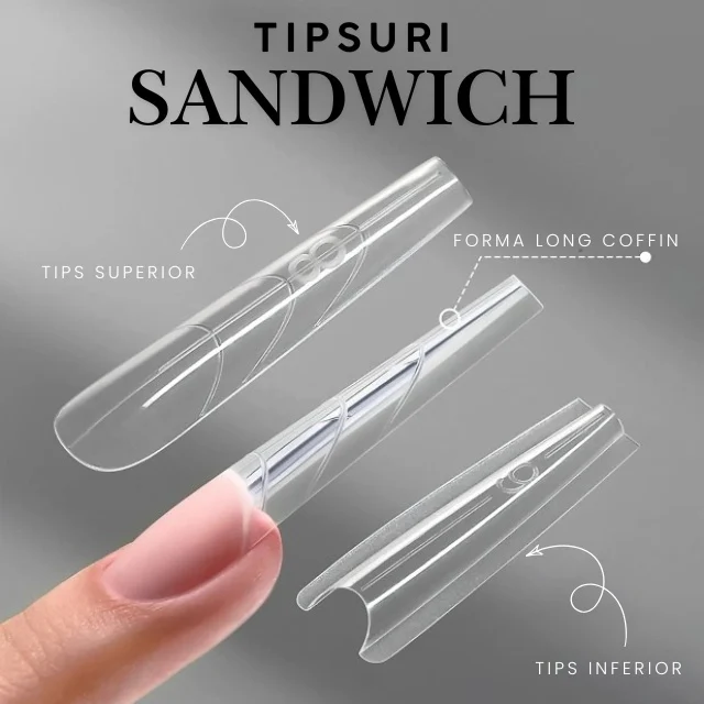 set-240-tipsuri-sandwich-long-coffin~8908060 Tipsuri reutilizabile Sandwich Ballerina 240 buc - imagine 1