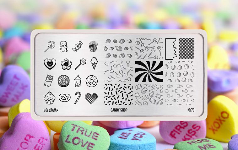 4wwtvachfgov3qqezevw6er31vihqron.jpg Matrita Nr 70 Candy Shop, GoStamp - imagine 1