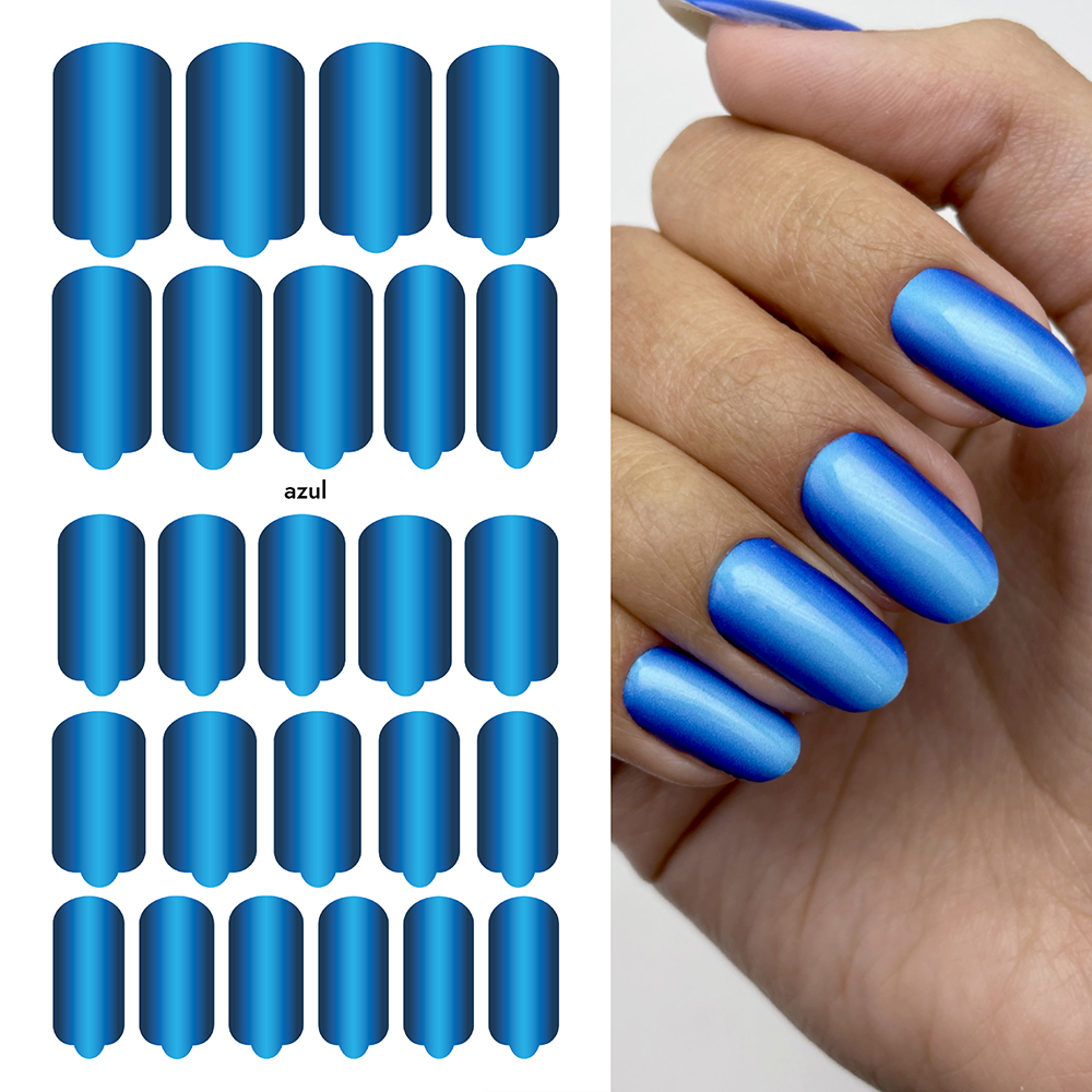 56275704.jpg Nail Wraps By Provocative Nails Azul Manicure - imagine 1