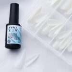 Tipsuri din gel alb laptos forma migdala 120buc, Patrisa Nail - imagine 3