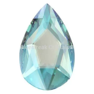 Serinity Flatback Crystals Aquamarine Shimmer Pear 2 buc, Bluestreak