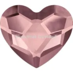 Serinity Flatback Crystals Crystal Antique Pink Heart 2 buc, Bluestreak