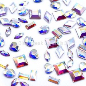 Serinity Mini Shapes Mix of Flatback Crystals CRYSTAL AB 6buc, Bluestreak