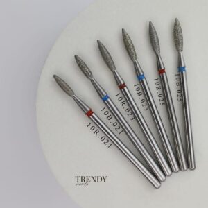 Capat Diamantat Flacara 10R21 Rosu, Trendy Nails