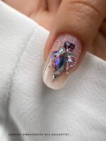 Serinity Flatback Crystals Vintage Rose Shimmer Marquise, 2buc, Bluestreak - imagine 2