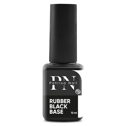 black_base_chernaya_kauchukovaya_baza_dlya_gel_laka_12_ml.jpg Rubber Base Black, 12ml, Patrisa Nail - imagine 1