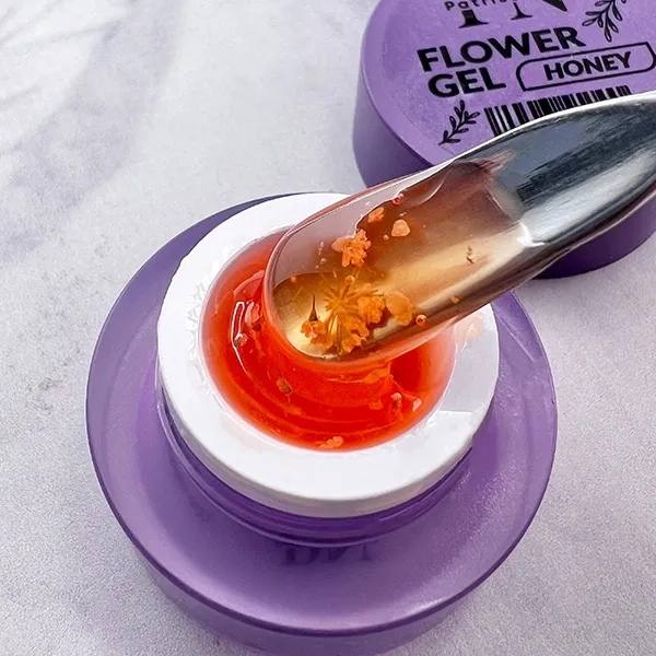 flower-gel-honey-gel-dlya-dizayna-s-tsvetami-5-gr-.webp Flower Gel Honey 5gr, Patrisa Nail - imagine 1