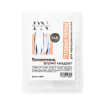 Tipsuri din gel transparent forma patrat 240 buc, Patrisa Nail