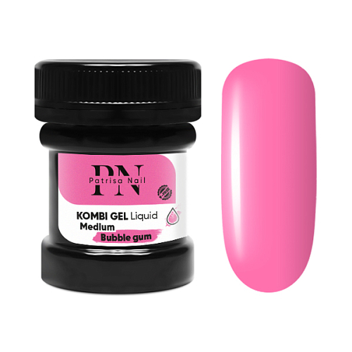 kombi_gel_liquid_medium_bubble_gum_30_ml.jpg Kombi Gel Liquid Bubblegum Mediu, 30ml, Patrisa Nail - imagine 1