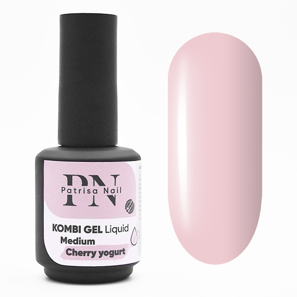 kombi_gel_liquid_medium_cherry_yogurt_16_ml_.jpg Kombi Medium Gel Liquid Cherry Yogurt, 16ml, Patrisa Nail - imagine 1