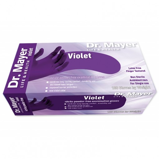 manusi-dr-mayer-nitril-violet-100-s.jpg Manusi Din Nitril Nepudrate Violet Marimea S, Dr. Mayer, 100buc - imagine 1