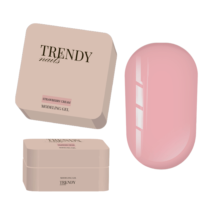 modeling-gel-strawberry-cream Modeling Strawberry Cream 30g, Trendy Nails - imagine 1