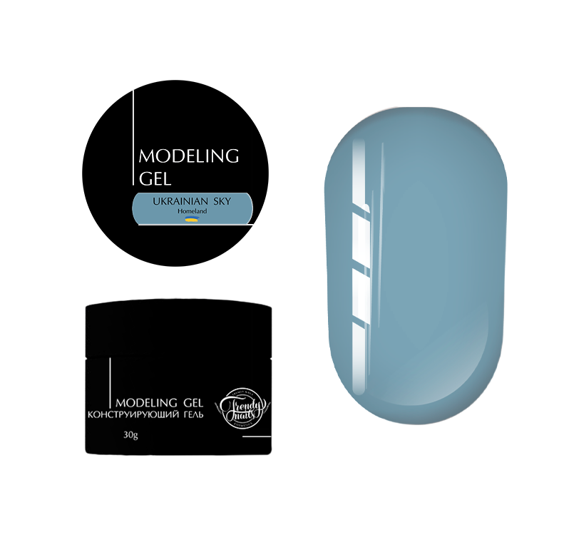 modeling-gel-ukrainian-sky.png Modeling Ukrainian Sky 30g, Trendy Nails - imagine 1