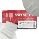 MOOZ gel tips, square shape, transparent, 550 pcs