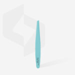 Tip 4 Penseta pentru sprancene cu prindere in unghi, albastra, Staleks Expert 65 - imagine 3