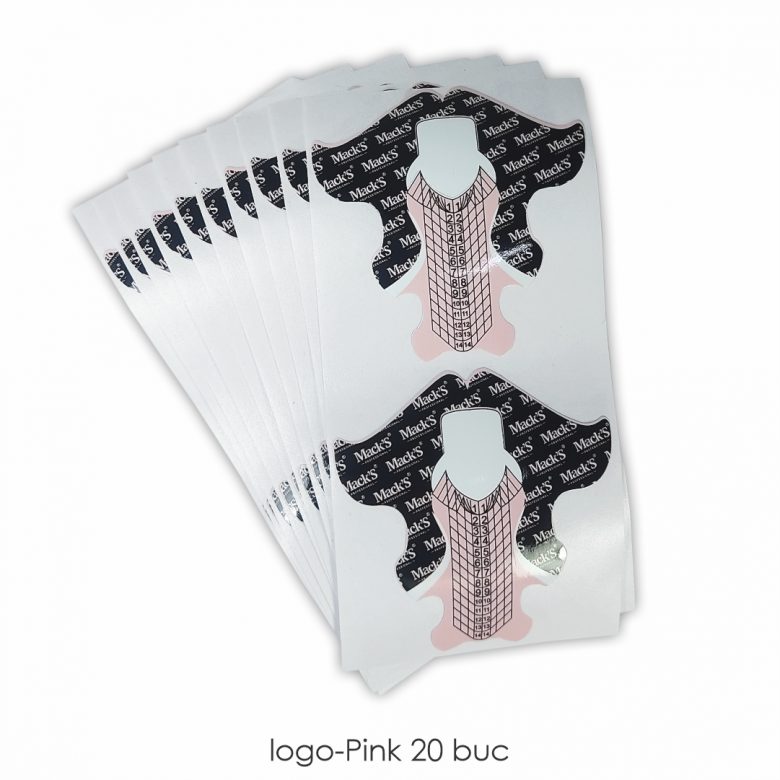 sablon-logo-pink-100.jpg Sabloane Logo Pink 100 buc, Macks - imagine 1