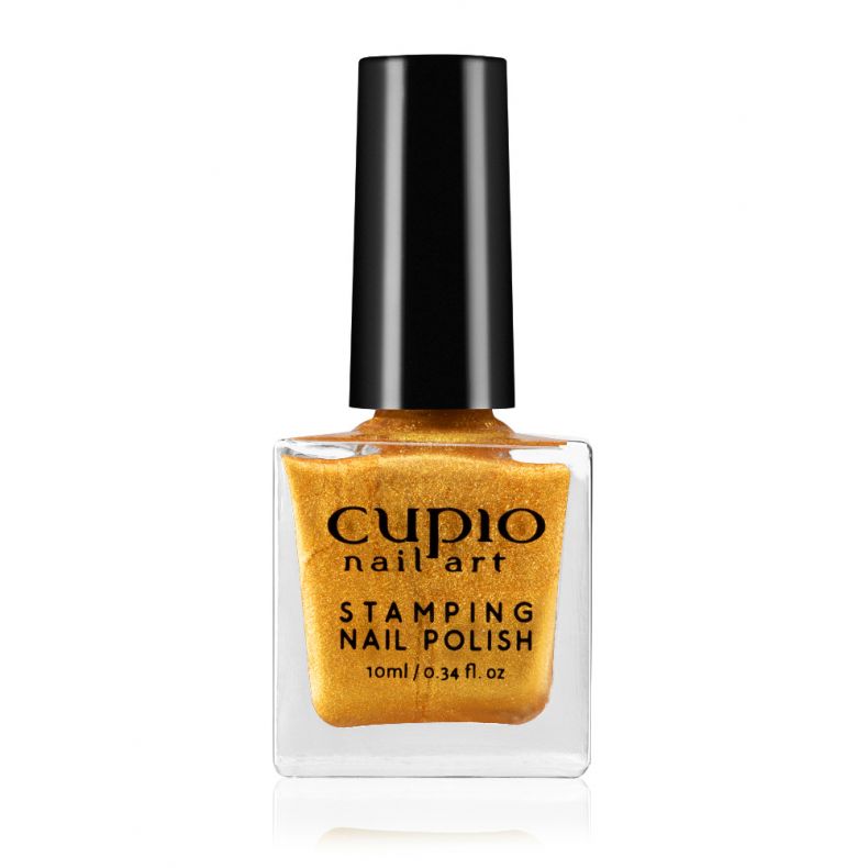 stamping_nail_polish_cupio_-_gold.jpg Oja Pentru Stampila Gold 10ml, Cupio - imagine 1