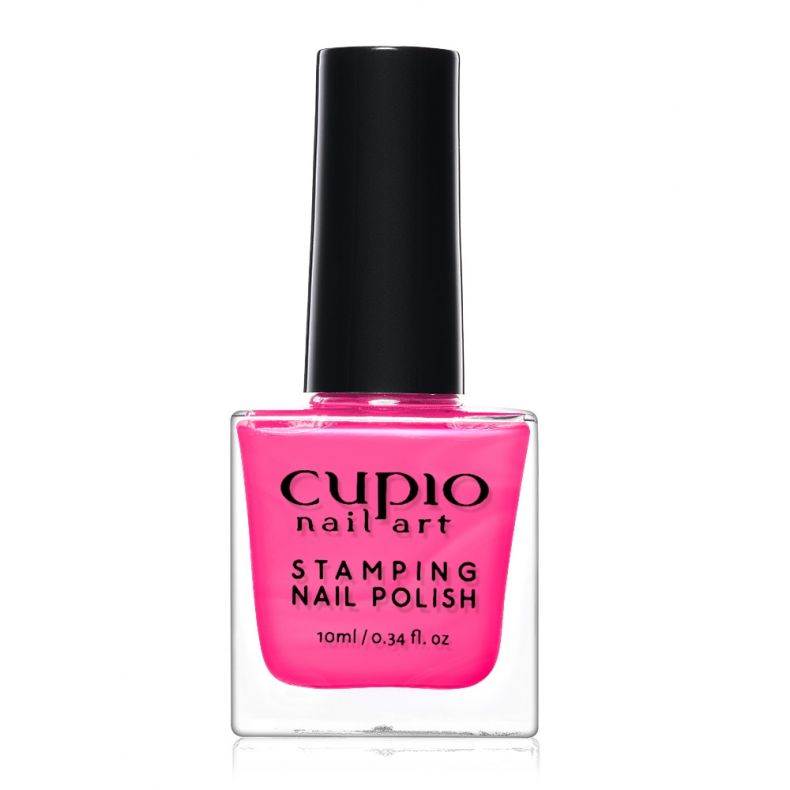 stamping_nail_polish_neon_pink.jpg Oja Pentru Stampila Neon Pink 10ml, Cupio - imagine 1