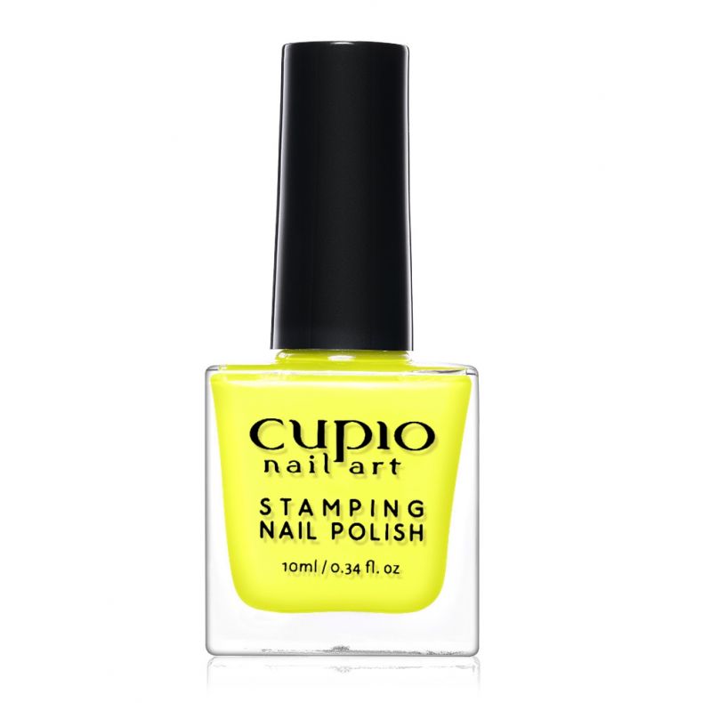 stamping_nail_polish_neon_yellow.jpg Oja Pentru Stampila Neon Yellow 10ml, Cupio - imagine 1