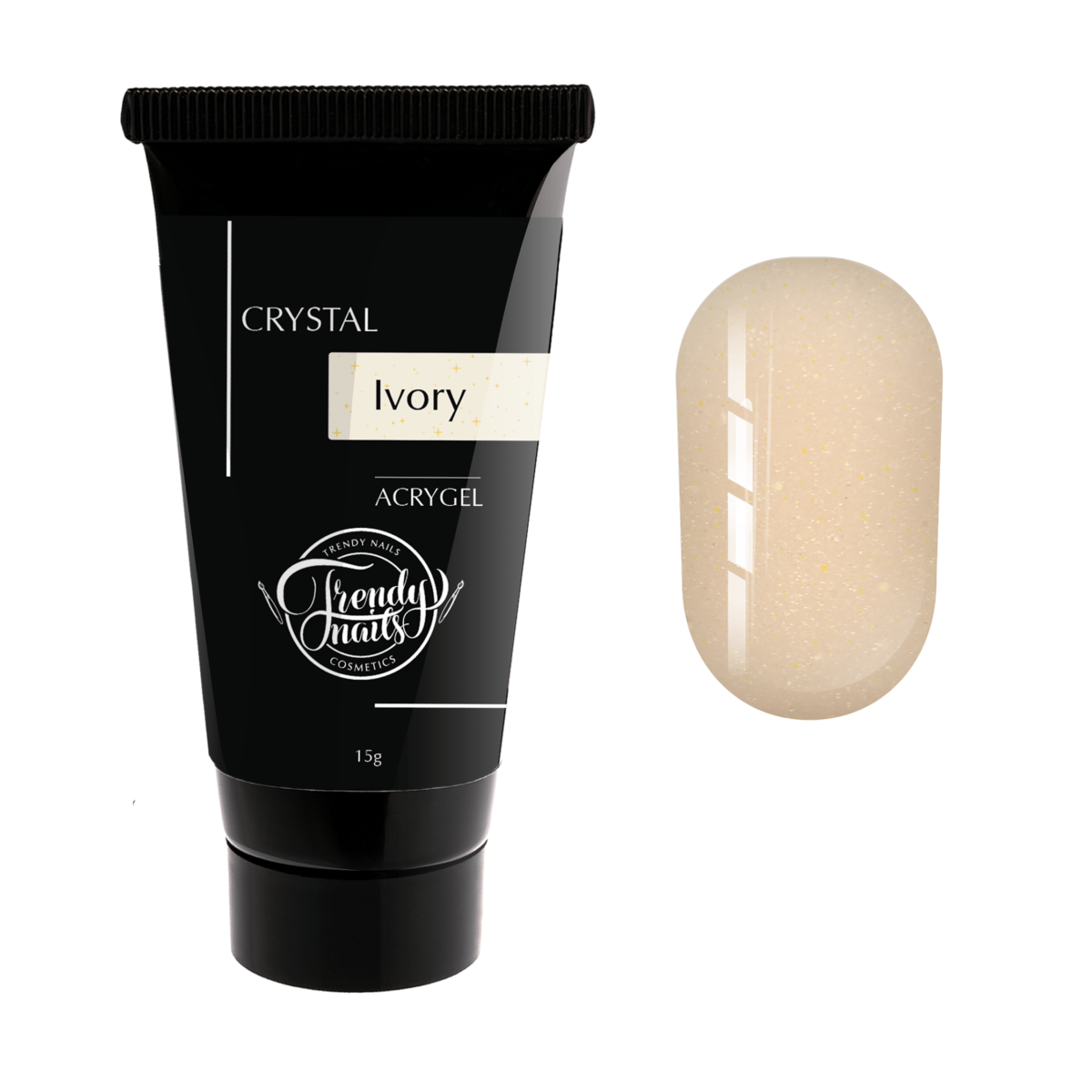 tipsa-banochka-ivory.png Acrygel Crystal Ivory 15g, Trendy Nails - imagine 1