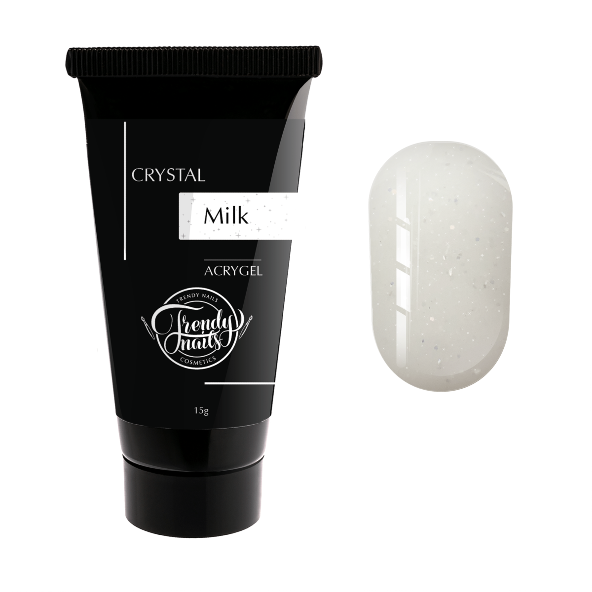 tipsa-banochka-milk.png Acrygel Crystal Milk 15g, Trendy Nails - imagine 1