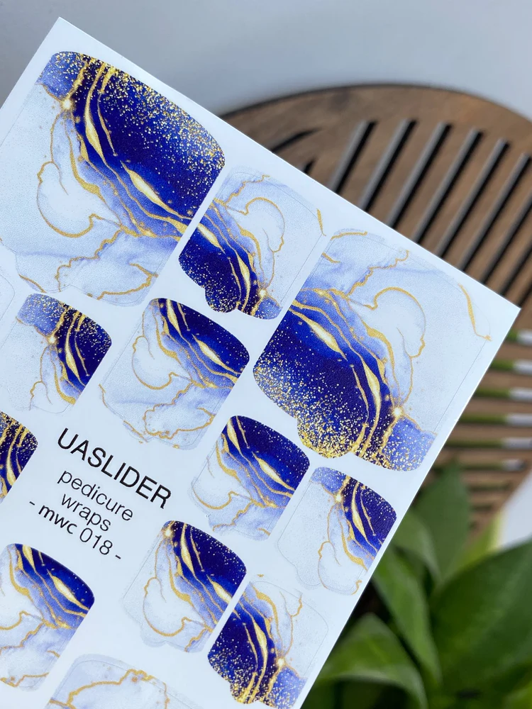marble-pedicure-nail-wraps-navy-white-watercolor-glitter-mwc-018-9101127 UA Slider WRAPS mwc 018 - imagine 1