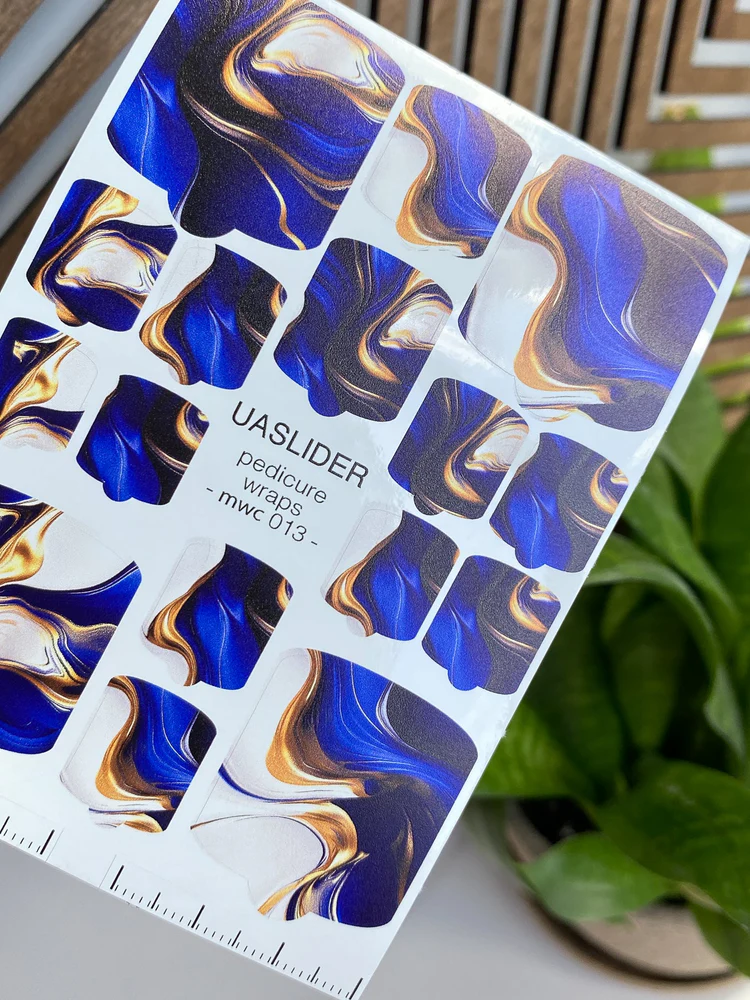 marble-pedicure-nail-wraps-royal-blue-bronze-fluid-art-mwc-013-5589474 UA Slider WRAPS mwc 013 - imagine 1